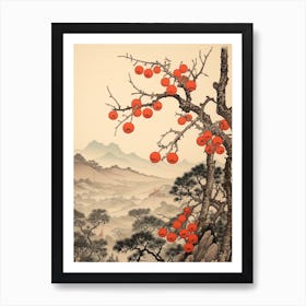 Ume Japanese Plum 3 Japanese Botanical Illustration Art Print