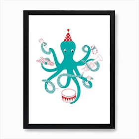 Musical Octopus Art Print