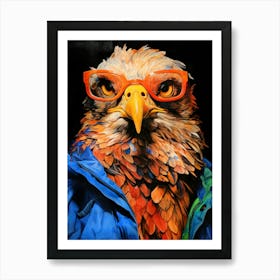 Eagle With Glasses animal bird Art Print