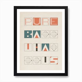 Pure Bauhaus Vintage Poster Art Print