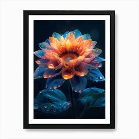 Flower In The Rain 3 Art Print