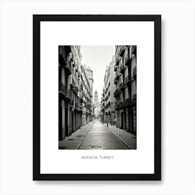 Poster Of Barcelona, Spain, Photography In Black And White 1 Art Print