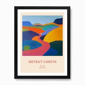 Colourful Gardens Wave Hill Usa Red Poster Art Print