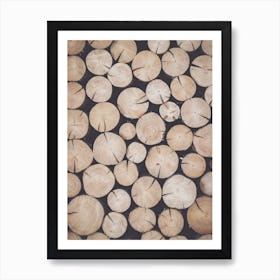 Stack Of Logs Art Print