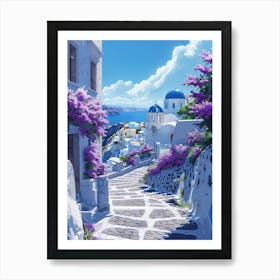 Beautiful Santorini Greece Wall Art 5 Art Print