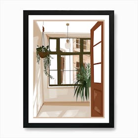 Interior Room With Window Art Print