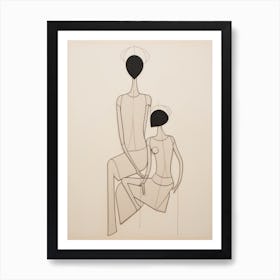 'Two Women' Art Print