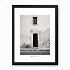 Poster Of Alghero, Italy, Black And White Analogue Photography 2 Art Print