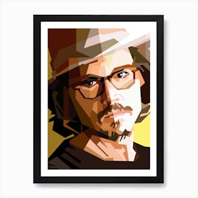 Retro Johnny Depp Actor Movies Art Print