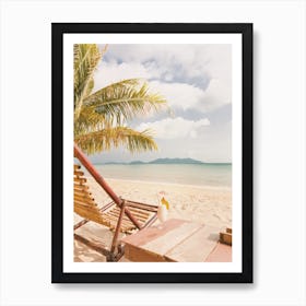 Beach Chair Scenery Art Print