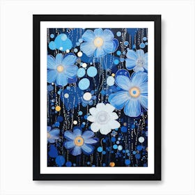 Blue Flowers 34 Art Print