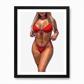 Abstract Geometric Sexy Woman (13) Art Print