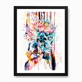 Abstract Skull 2 Art Print