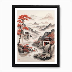 Asian Landscape Art Print