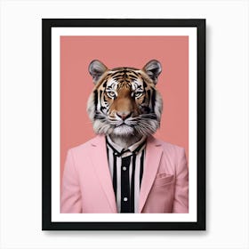 Preppy tiger Art Print