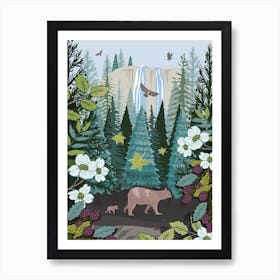 Little Bear Behind Art Print