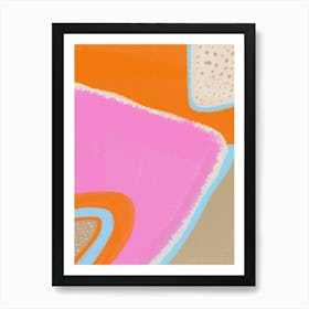 Farbenfrohe Abstrakte Sommer Chic Malerei Art Print