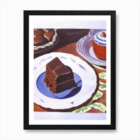 Brownie Bakery Product Acrylic Painting Tablescape Art Print