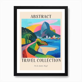 Abstract Travel Collection Poster Rio De Janeiro Brazil 5 Art Print
