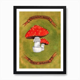 Autumn Mushrooms Art Print