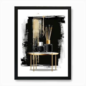 Black And Gold 74 Art Print