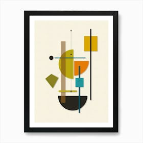 Mid Century Modern Shapes Print 2 Art Print