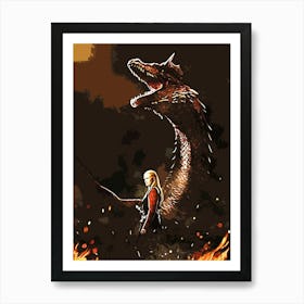 Dragons Of Westeros house of dragon Art Print