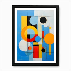 Abstract Painting With Circles And Lines 6 Art Print