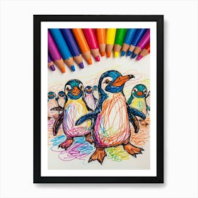 Penguins 11 Art Print