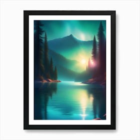 Sunset Lake Art Print