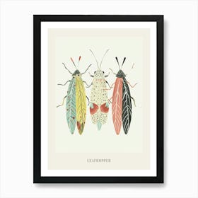 Colourful Insect Illustration Leafhopper 5 Poster Art Print