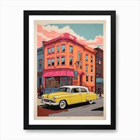 Default Williamsburg New York Colorful Silkscreen Illustration Art Print