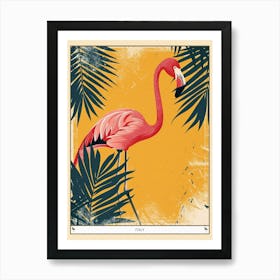 Greater Flamingo Italy Tropical Illustration 8 Poster Art Print