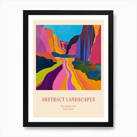 Colourful Abstract Zion National Park 1 Poster Art Print