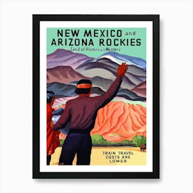New Mexico And Arizona Rockies, USA Art Print