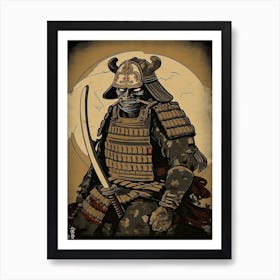 Samurai Vintage Japanese Poster 1 Art Print