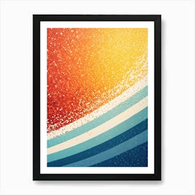 Abstract Sunset with Stripes Affiche