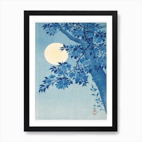 Blossoming Cherry On A Moonlit Night, Ohara Koson Art Print