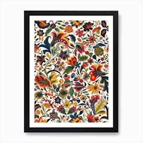 Iris Impress London Fabrics Floral Pattern 1 Art Print