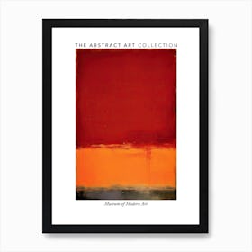 Orange And Red Abstract Painting 2 Exhibition Poster Art Print