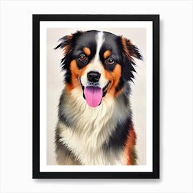 Tibetan Spaniel 2 Watercolour Dog Art Print