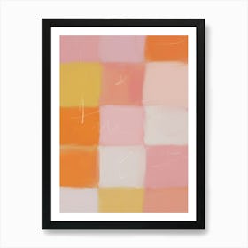 Orange Squares Art Print