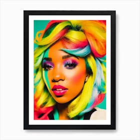 Tinashe Colourful Pop Art Art Print