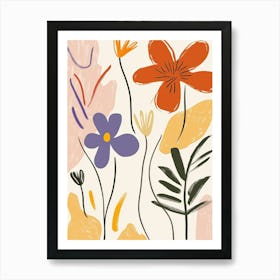 Abstract Flowers 90 Art Print