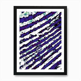 Blue And White Stripes Art Print