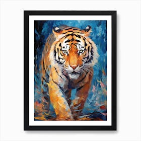 Tiger Art In Post Impressionism Style 4 Art Print