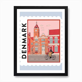 Denmark 2 Travel Stamp Poster Art Print