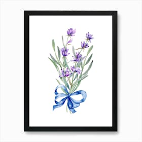 Watercolor Bouquet Of Lavender Affiche