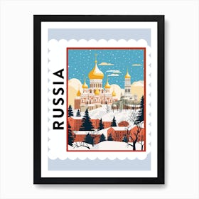 Russia 2 Travel Stamp Poster Art Print