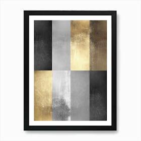 Geometric art with gold 12 Art Print